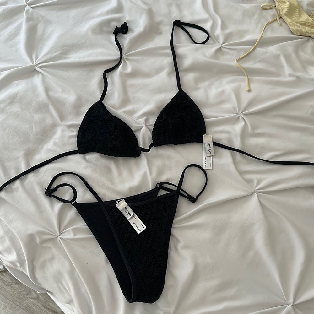 Black Bond-Eye Bikini Set